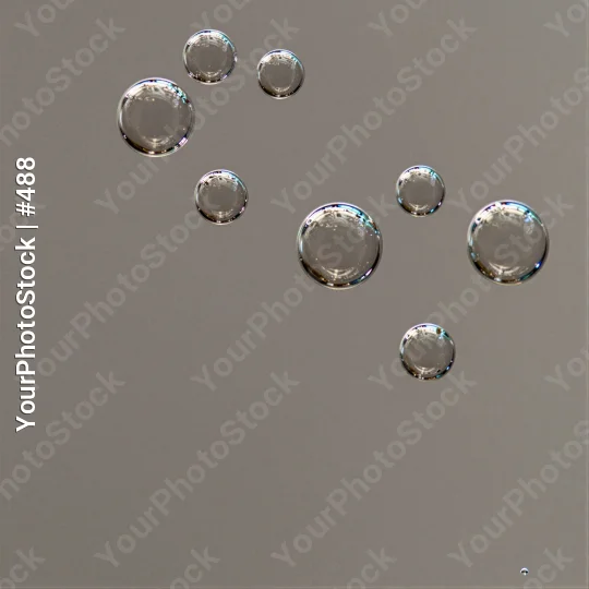 Nine Transparent Bubbles Floating in Air transparency