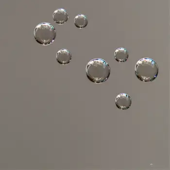 Nine Transparent Bubbles Floating in Air transparency