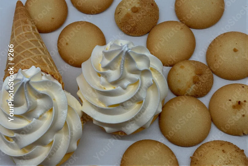 Cupcakes with Frosting and Cookies dessert bakery