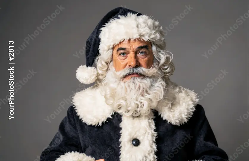 Santa Claus Character Portrait christmas deep blue white