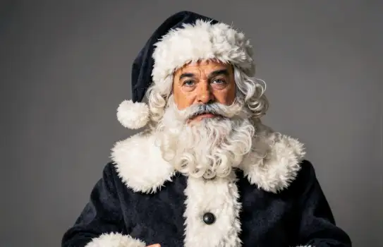 Santa Claus Character Portrait christmas deep blue white