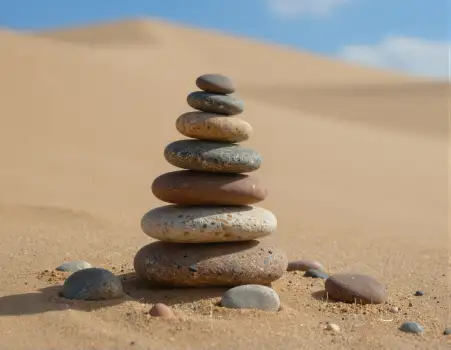 Desert Pebbles Stack pyramid landscape sand dunes
