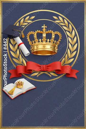 Graduation Cap, Diploma, Crown - Royal Celebration
