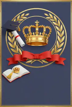 Graduation Cap, Diploma, Crown - Royal Celebration
