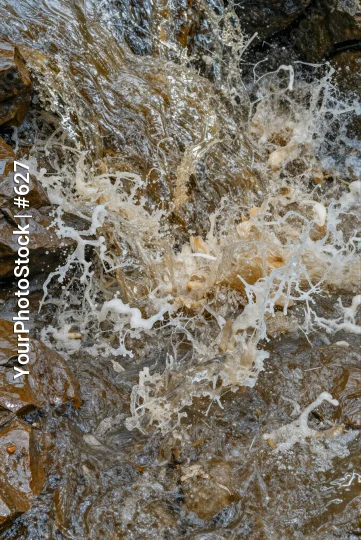 Serene Stream Over Rocks water foam peaceful nature