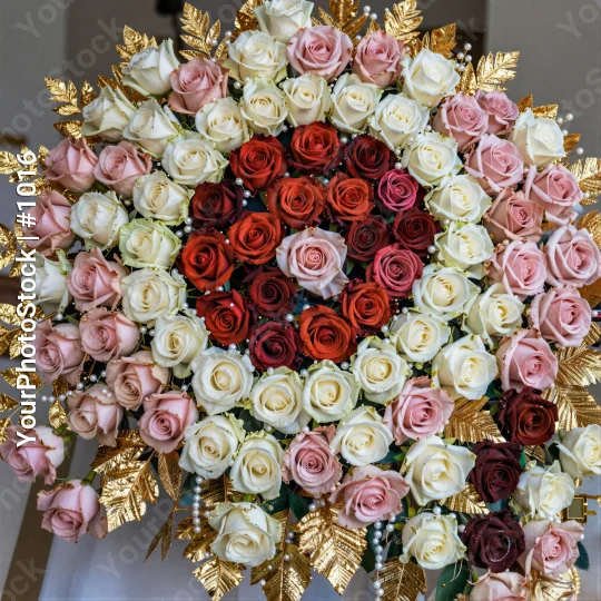 Heart-Shaped Rose Arrangement luxury flowers elegant bouquet